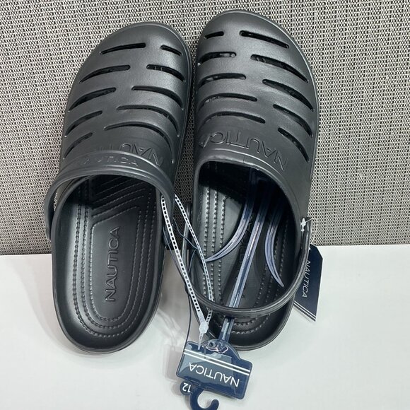 Nautica Mens River Edge Slip-On Clogs Size 12 Black - Picture 6 of 8